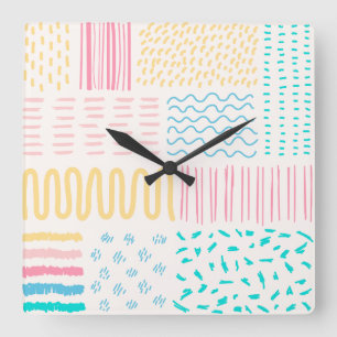 Muster Quadratische Wanduhr