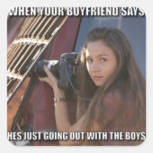 Muster Quadratischer Aufkleber (Vorderseite)