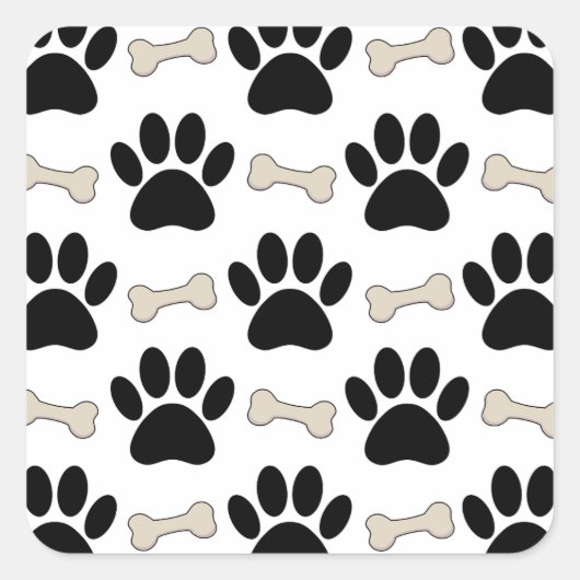 Muster Quadratischer Aufkleber (Vorderseite)