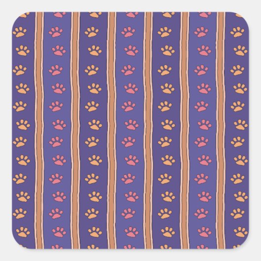 Muster Quadratischer Aufkleber (Vorderseite)