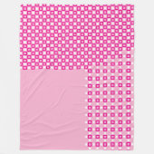 Muster Quadratisches Netz rosa Fleecedecke (Vorderseite)