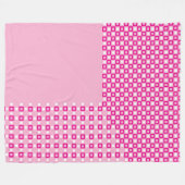 Muster Quadratisches Netz rosa Fleecedecke (Vorderseite (Horizontal))