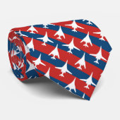 Muster Red and Blue Strip B-1 Bomber Krawatte (Gerollt)