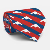 Muster Red and Blue Stripe B-21 Bomber Krawatte (Gerollt)