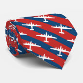 Muster Red and Blue Stripe B-24 Krawatte (Gerollt)