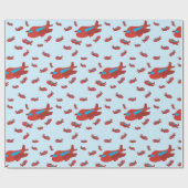 Muster Red & Blue Geschenkpapier (Flach)