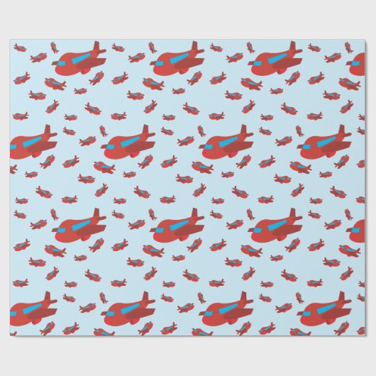 Muster Red & Blue Geschenkpapier (Flach)