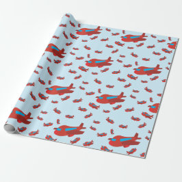 Muster Red & Blue Geschenkpapier