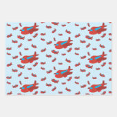Muster Red & Blue Geschenkpapier Set (Vorderseite 3)