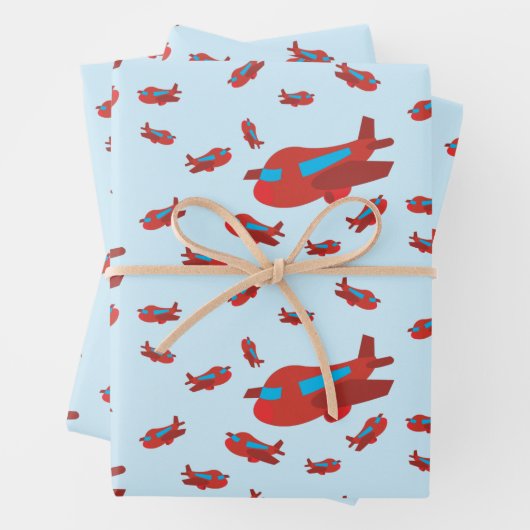 Muster Red & Blue Geschenkpapier Set (Beispiel)