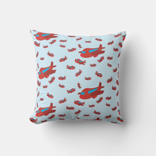 Muster Red & Blue Kissen (Vorderseite)