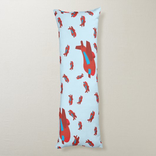 Muster Red & Blue Seitenschläferkissen (Rückseite (Vertikal))