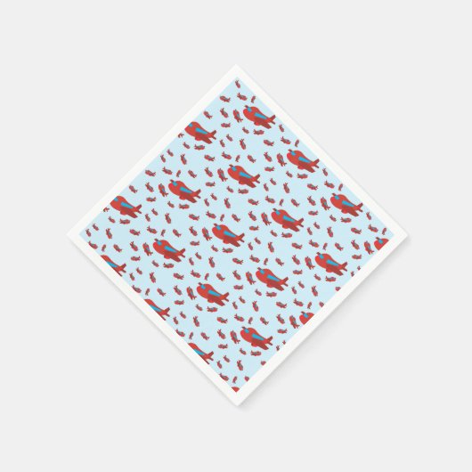 Muster Red & Blue Serviette (Ecke)