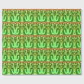 ~ Muster Red Green ~ Fraktal ~ Geschenkpapier (Flach)
