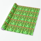 ~ Muster Red Green ~ Fraktal ~ Geschenkpapier (Ungerollt)