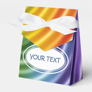 Muster - Regenbogenkräuselungen + Ihr Text Geschenkschachtel