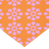 Muster Retro Orange und Rosa Blumen Tischdecke (Schrägansicht)