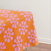 Muster Retro Orange und Rosa Blumen Tischdecke (Beispiel)
