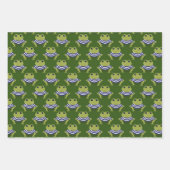 Muster Retro Swimsuit Frosch Tier Geschenkpapier Set (Vorderseite 3)