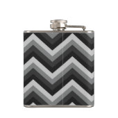Muster Retro Zickzack-Chevron Flachmann (Rückseite)