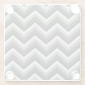 Muster Retro Zickzack-Chevron Glasuntersetzer (Rückseite)