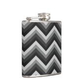 Muster-Retro Zickzack Zickzack Flachmann (Rechts)