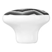 Muster-Retro Zickzack Zickzack Keramikknauf (Seitenansicht)