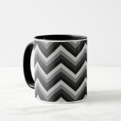 Muster-Retro Zickzack Zickzack Tasse (Vorderseite Links)