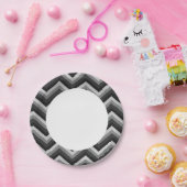 Muster Retro Zig Zag Zickzack Pappteller (Party)