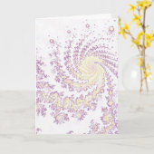 Muster Rosa Creme Weiß Karte (Gelbe Blume)