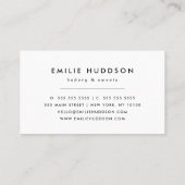 Muster rosa Donuts, Kuchenladen, Konditorei Visitenkarte (Rückseite)