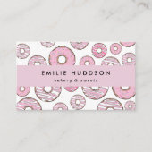 Muster rosa Donuts, Kuchenladen, Konditorei Visitenkarte (Vorderseite)