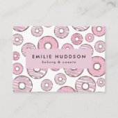 Muster rosa Donuts, Kuchenladen, Konditorei Visitenkarte (Vorderseite)