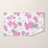 Muster rosa Elefanten, Niedliche Elefanten, Sterne Badhandtuch Set (Handtuch)