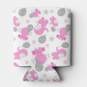 Muster rosa Elefanten, Niedliche Elefanten, Sterne Dosenkühler (Rückseite)