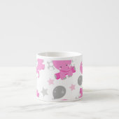 Muster rosa Elefanten, Niedliche Elefanten, Sterne Espressotasse (Vorderseite)