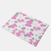 Muster rosa Elefanten, Niedliche Elefanten, Sterne Fußmatte (Schrägansicht)