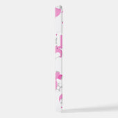 Muster rosa Elefanten, Niedliche Elefanten, Sterne iPhone Hülle (Rechte Seite)