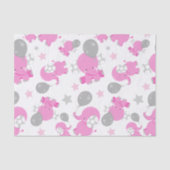 Muster rosa Elefanten, Niedliche Elefanten, Sterne Seidenpapier (Vorderseite)