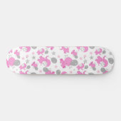 Muster rosa Elefanten, Niedliche Elefanten, Sterne Skateboard (Horizontal)