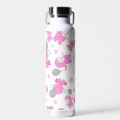 Muster rosa Elefanten, Niedliche Elefanten, Sterne Trinkflasche (Vorne)