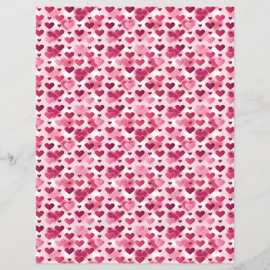 Muster rosa Herzen (Rückseite)