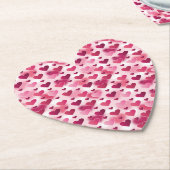 Muster rosa Herzen Untersetzer (angewinkelt)