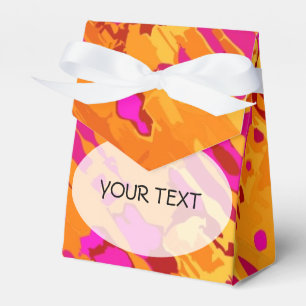 Muster - rosa Orange des Spritzers + Ihr Text Geschenkschachtel