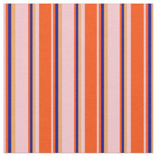 Muster Rosa, Rot, Blau und Braun Streifen/Linien Stoff