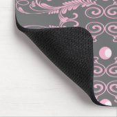 Muster rosa und grau mousepad (Ecke)