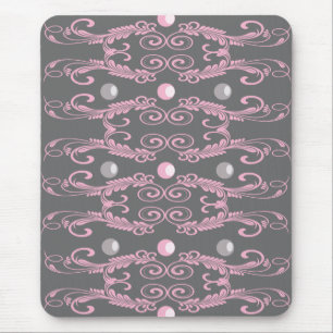 Muster rosa und grau mousepad