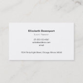 Muster Rosa und Grüne Wildblumen Visitenkarte (Rückseite)