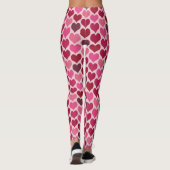 Muster Rosa und Rotes Herz Leggings (Rückseite)
