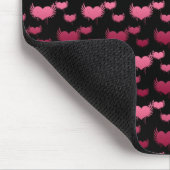 Muster Rosa und Rotes Herz Mousepad (Ecke)